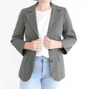 Miu Miu  Olive 48% Wool Three Button Blazer Size 42